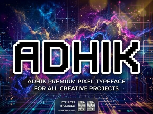 Adhik: The Pixel Typeface for Bold Digital Branding