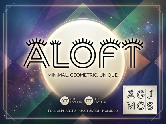 Aloft: A Celestial Display Typeface for Modern Branding