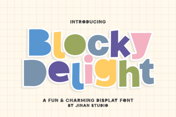 Blocky Delight: The Playful Display Font for Viral Content