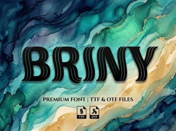 Briny: A Fluid Display Typeface for Coastal Branding