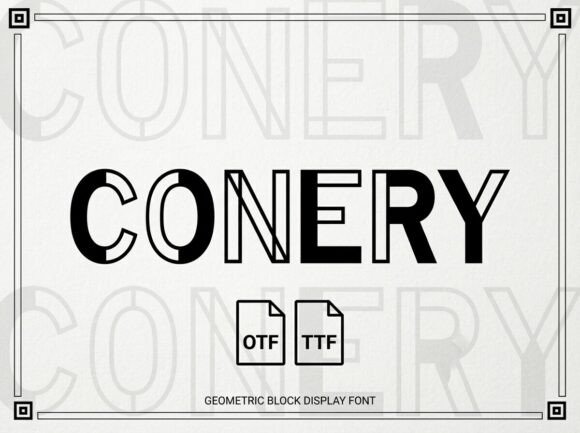 Conery: A Bold Display Font for Handmade Branding