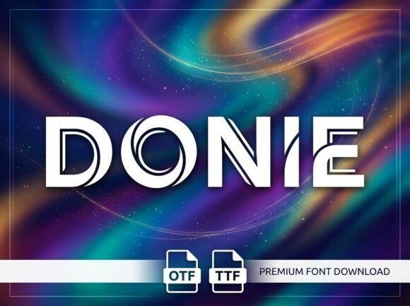 Donie: A Bold Display Font for Handmade Branding