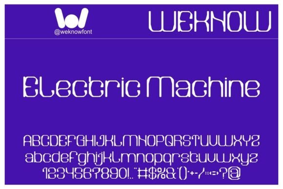 Electric Machine Font: A Futuristic Display Typeface for Modern Makers