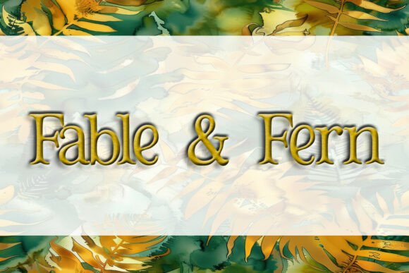 Fable Fern: A Distinctive Display Font for Editorial Design
