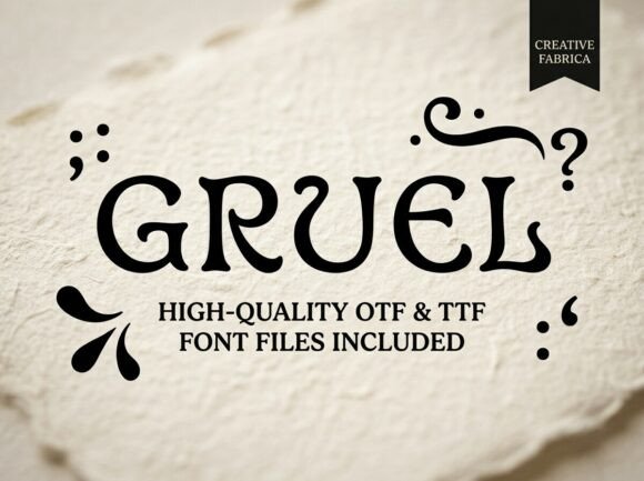 Gruel Font: A Bold Display Typeface for Makers