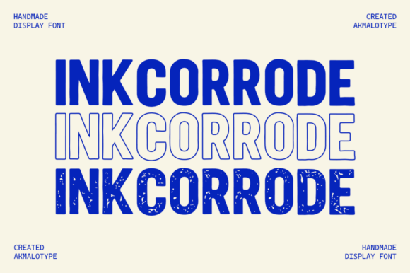 Inkcorrode: A Bold Display Font for Grunge Branding