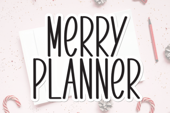 Merry Planner: A Handwritten Display Font for Elegant Editorial Design