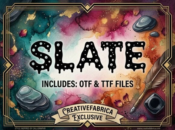 Slate Font Review: A Spooky Display Typeface for Bold Designs