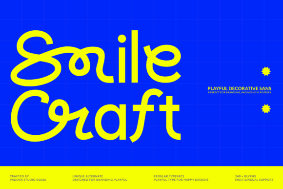 Smile Craft: The Playful Display Font for Viral Campaigns