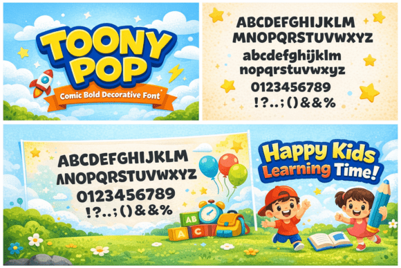 Toony Pop: The Ultimate Playful Display Font for Designers